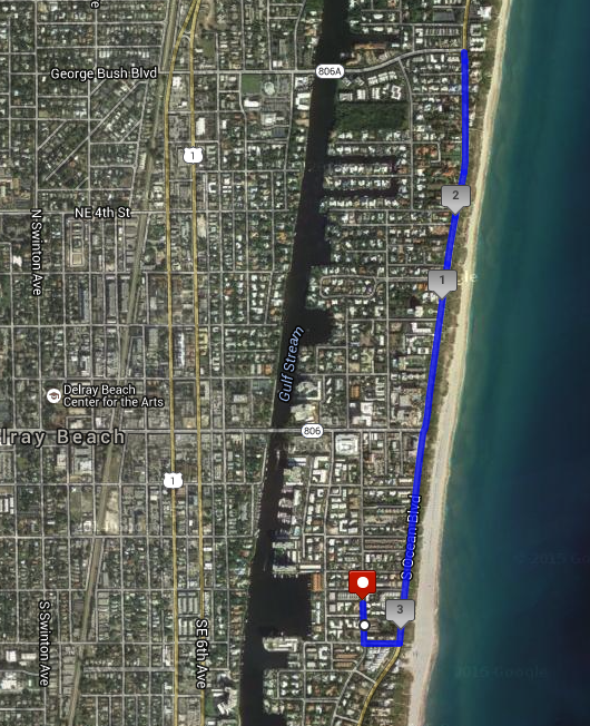 Delray Beach JBJ 5K map